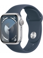 Apple Watch Series 9 GPS 41  Aluminium Case with Sport Band (MR913) M/L, silver/storm blue 