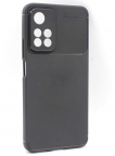 Аксессуары - Аксессуары - TaichiAqua Задняя накладка для Xiaomi Redmi Note 11 Pro силиконовая Carbon черная