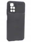 Аксессуары - Аксессуары - TaichiAqua Задняя накладка для Xiaomi Redmi 10 силиконовая Carbon черная