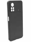 Аксессуары - Аксессуары - No Name  Задняя накладка для Xiaomi Poco X4 Pro силиконовая Carbon черная