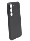 Аксессуары - Аксессуары - TaichiAqua Задняя накладка для Samsung Galaxy S23 силиконовая Carbon черная