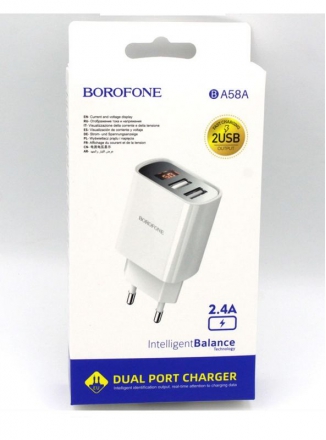 Borofone ���� ������� ������� 2-USB ,BA58A, ����������� + �������, 2,4��, �����