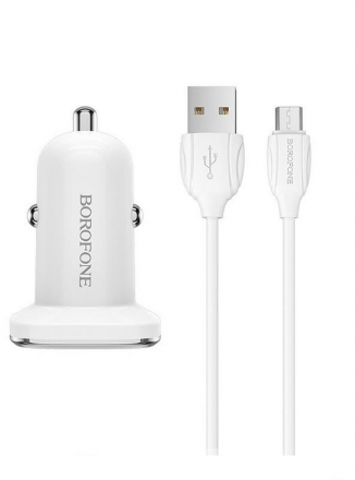 Borofone    2-USB QC2.4,BZ12  Micro-Usb 