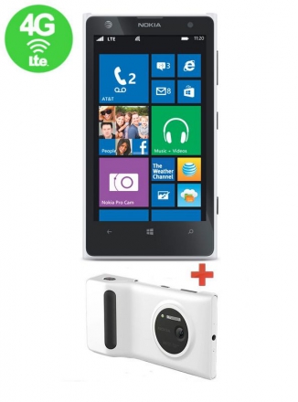 Nokia Lumia 1020 White With Camera Grip White
