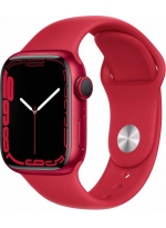 Apple Watch Series 7 GPS 41mm Aluminium Case with Sport Band (MKN23), (PRODUCT) RED