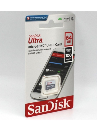 SanDisk   Ultra microSDXC Class 10 UHS-I 100MB/s 64 GB, : 100 MB/s, : 10 MB/s