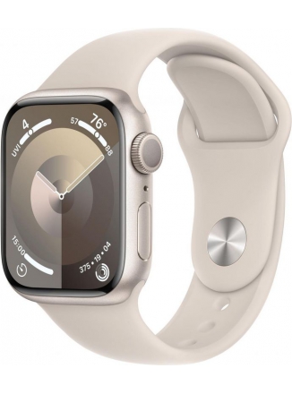 Apple Watch Series 9 GPS 41  Aluminium Case with Sport Band S/M, starlight