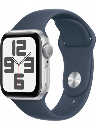 Apple Watch SE 2023 GPS 40  Aluminium Case with Sport Band, (MRE23) M/L, silver / blue