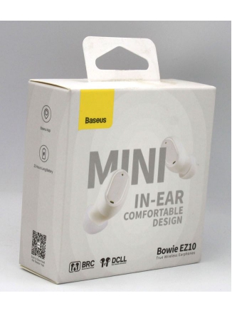 Baseus  Bowie EZ10 True Wireless Earphones White (A00054300226-Z1)