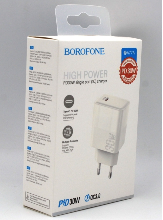 Borofone    Type-C  PD 30W QC3.0 