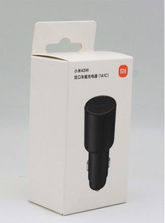 Xiaomi ���� ������� ������������� Type-C, 1 USB Dual Port Car Charger, 1A1C, 43��, ������, (���.MDY-16-EQ)
