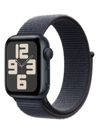 Apple Watch SE 2024 GPS 44  Midnight Aluminium Case with Sport Loop (MXEP3), midnight