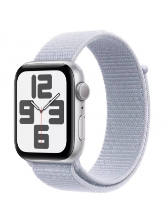Apple Watch SE 2024 GPS 40  Silver Aluminium Case with Sport Loop (MXEE3), cloud blue