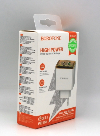 Borofone    Type-C  PD 30W QC3.0 