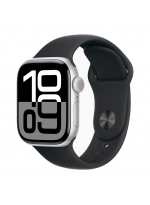 Apple Watch Series 10 GPS 42  Silver Aluminium Case with Sport Band (MWWW3) M/L, black