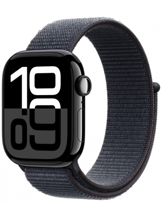 Apple Watch Series 10 GPS 46 �� Black Aluminium Case with Sport Loop (MWWR3), black