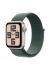   -   - Apple Watch SE 2024 GPS 40  Starlight Aluminium Case with Sport Loop (MXEH3), lake green