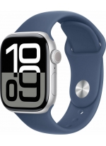 Apple Watch Series 10 GPS 46  Silver Aluminium Case with Sport Band M/L, denim