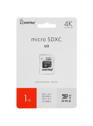 Smartbuy   microSDXC 1Tb , PRO, Class10 U3, V30, 2, 90/70MB/s