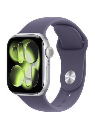 Apple Watch Series 11 GPS 46 �� Silver Aluminium Case with Sport Band (MEVA4) M/L, purple fog