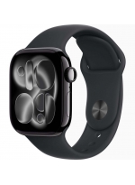 Apple Watch Series 11 GPS 42  JetBlack Aluminium Case with Sport Band (MEQT4) S/M, black