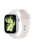 Apple Watch Series 11 GPS 46  Silver Aluminium Case with Sport Band (MEWC4) M/L, starlight