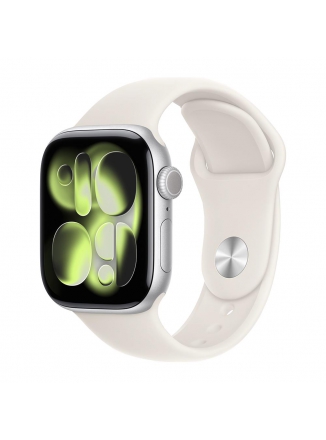 Apple Watch Series 11 GPS 46  Silver Aluminium Case with Sport Band (MEWC4) M/L, starlight