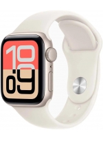 Apple Watch SE 2025 GPS+Cellular 40 �� Starlight Aluminum Case with Sport Band (MEP64) S/M, starlight