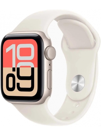 Apple Watch SE 2025 GPS+Cellular 40 �� Starlight Aluminum Case with Sport Band (MEP64) S/M, starlight