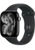 ����� ���� - ����� ���� - Apple Watch Series 11 GPS 42 �� JetBlack Aluminium Case with Sport Band (MEQU4) M/L, black