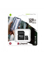 Kingston ����� ������ XC 128Gb Kingston, Canvas Select Plus, Class10, UHS-I U1 A1 100Mb/s, ���������� � ��������, ����� Full HD, � ���������