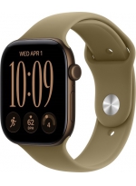 Apple Watch Series 12 GPS 46 �� Dark Bronze Aluminium Case with Sport Band (MJEU4) M/L, olive