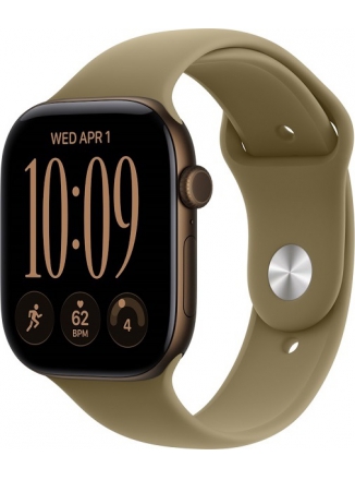 Apple Watch Series 12 GPS 46 �� Dark Bronze Aluminium Case with Sport Band (MJEU4) M/L, olive