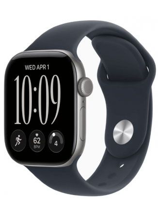 Apple Watch Series 12 GPS 46 �� Grey Aluminium Case with Sport Band (MJEJ4) M/L, navy