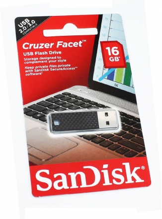 SanDisk - Cruzer Facet 16Gb USB 3.0 Black
