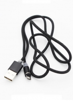 Zibelino Кабель магнитный USB - Micro Usb с подсветкой (ткань) Black