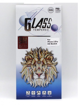 GLASS Защитное стекло для Apple iPhone 13-iPhone 13 Pro противоударное черное