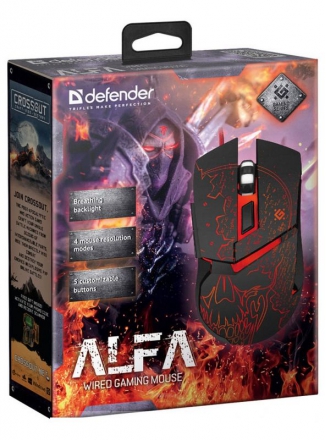 Defender   GM-703L, Alfa, 3200 DPI,  RGB , 7- Black 