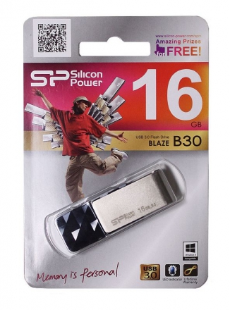 Silicon Power - BLAZE B30 16Gb USB 3.0 Silver