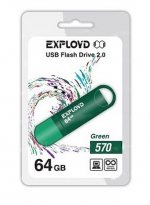 Exployd Флеш-накопитель 64Gb 570 USB 2.0 зеленый