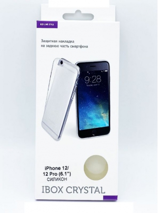 iBox Crystal Задняя накладка для Apple iPhone 12 - iPhone 12 Pro силиконовая прозрачная