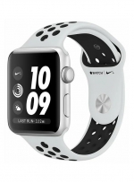 Apple Watch Series 5 GPS MX3V2 44mm Aluminum Case with Nike Sport Band Platinum/Black (-)