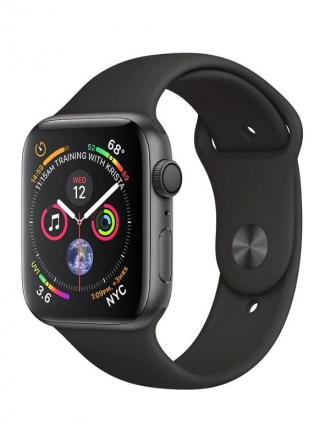 Apple Watch Series 4 GPS MU6D2 44mm Aluminum Case with Sport Band Black ()