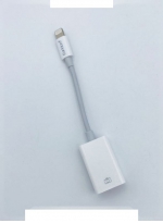 Earldom Переходник OTG Apple 8 pin - USB белый