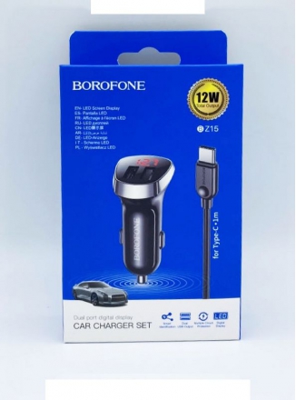 Borofone  2-USB 2400mA BZ15    Type-C 