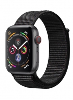 Apple Watch Series 4 GPS 44mm Aluminum Case with Sport Loop Black ()