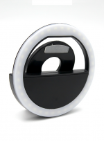 DF Световое LED (01) кольцо для селфи на смартфон черное