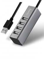 HOCO  USB- (USB HUB) HB1 4- USB - 1 Type-C  Grey 