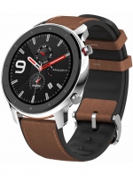 Xiaomi Amazfit GTR 47 stainless steel case, leather strap