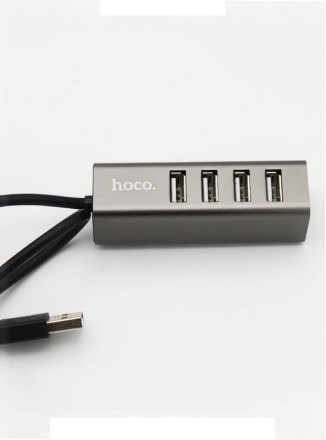 HOCO  USB- (USB HUB) HB1 4- USB -1 USB  Grey